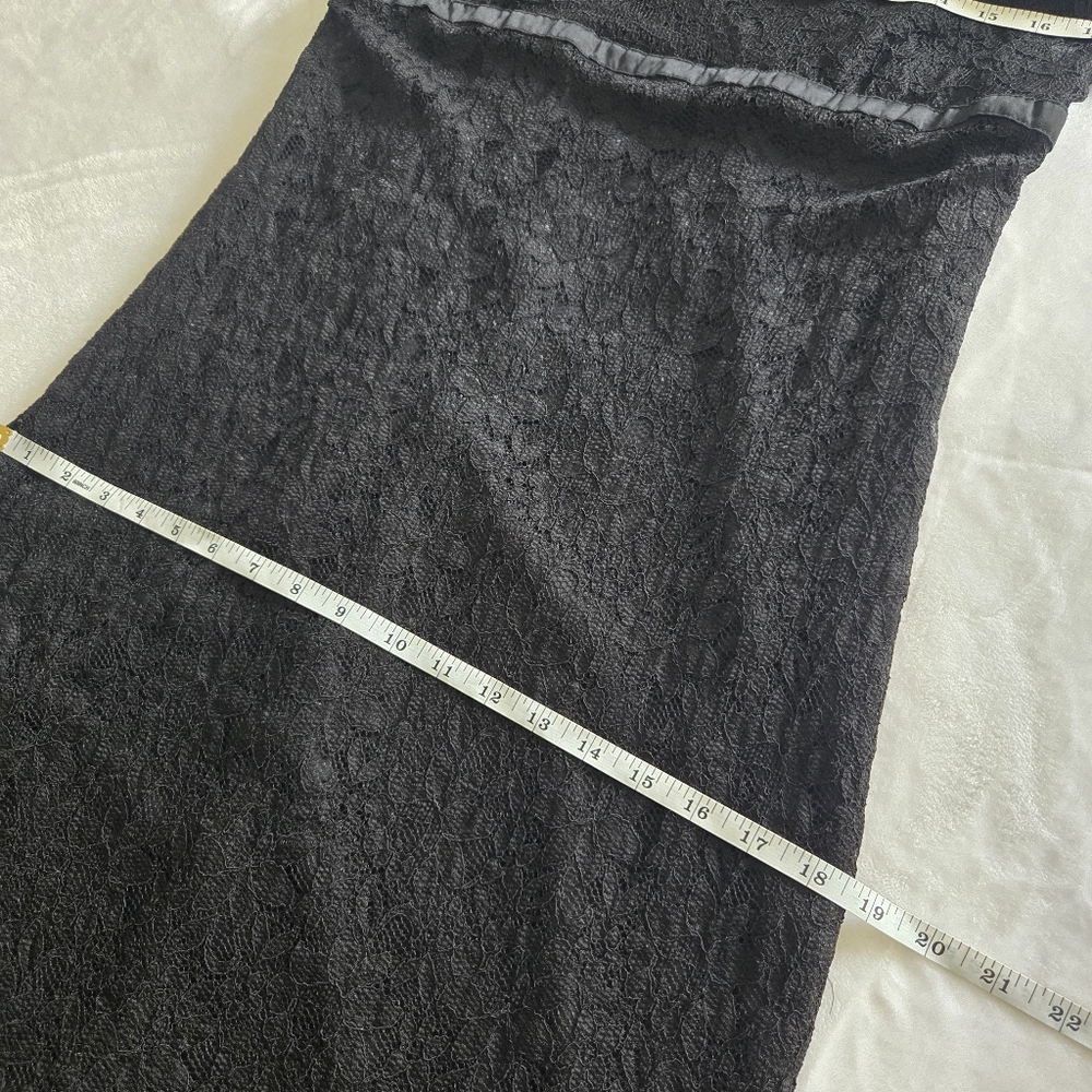 Janeville Women's Black Laced V Neck Dress 8 - Picture 13 of 14
